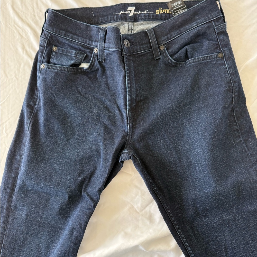 7 For All Mankind Dark Blue Jeans